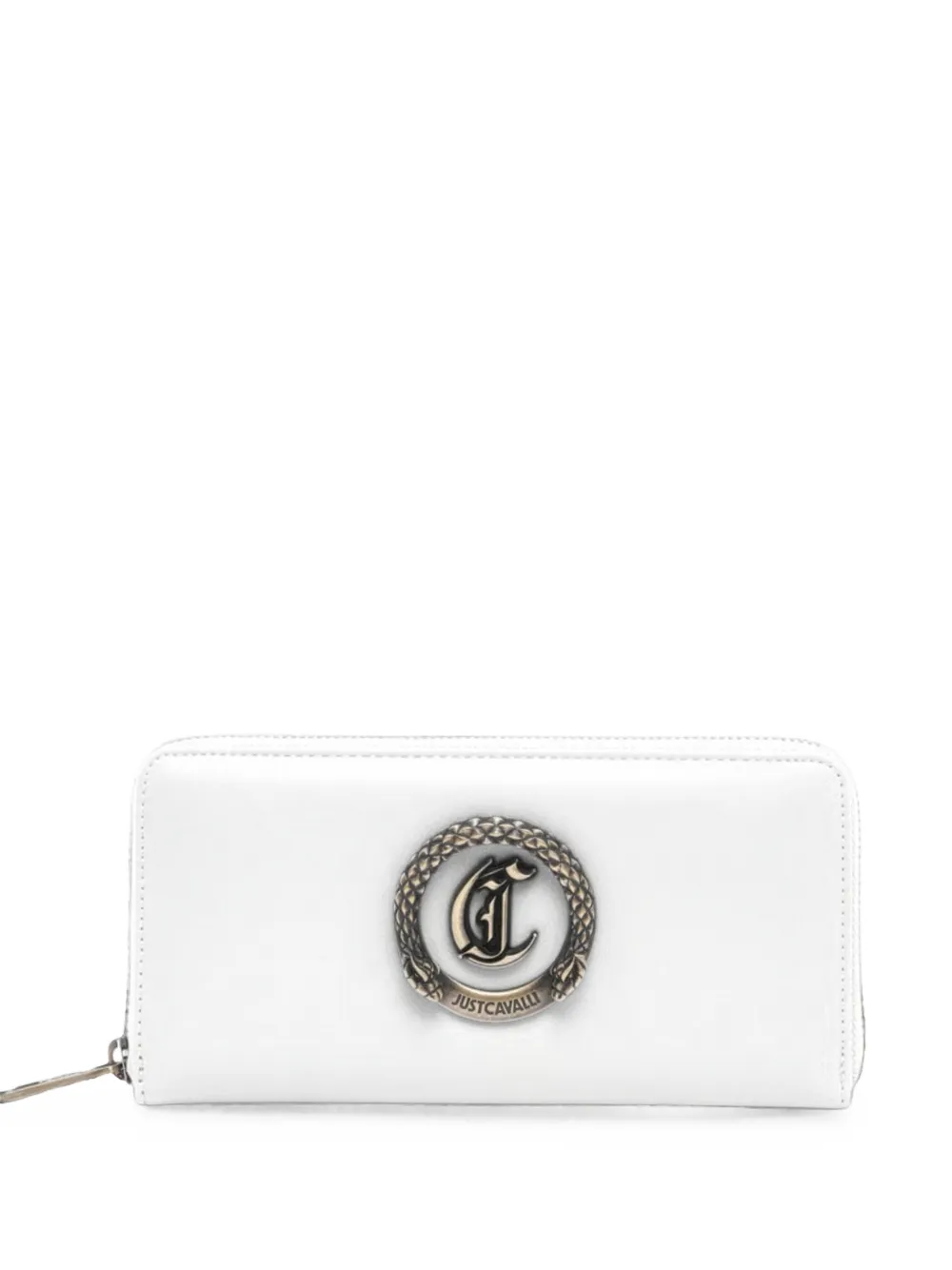 Just Cavalli Portemonnaie mit Logo-Schild - Weiß