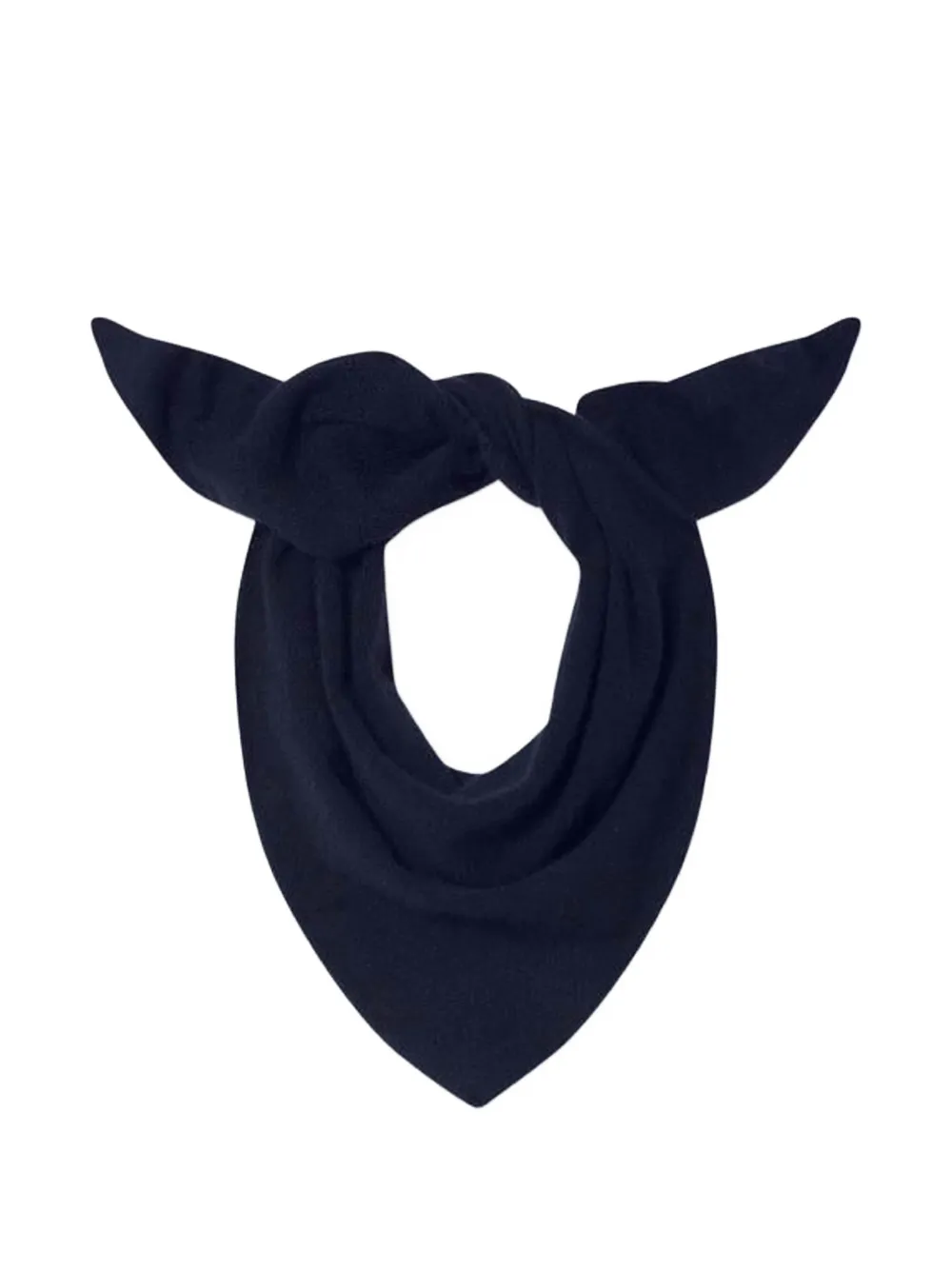 White + Warren Knitted Triangular Scarf In Blue