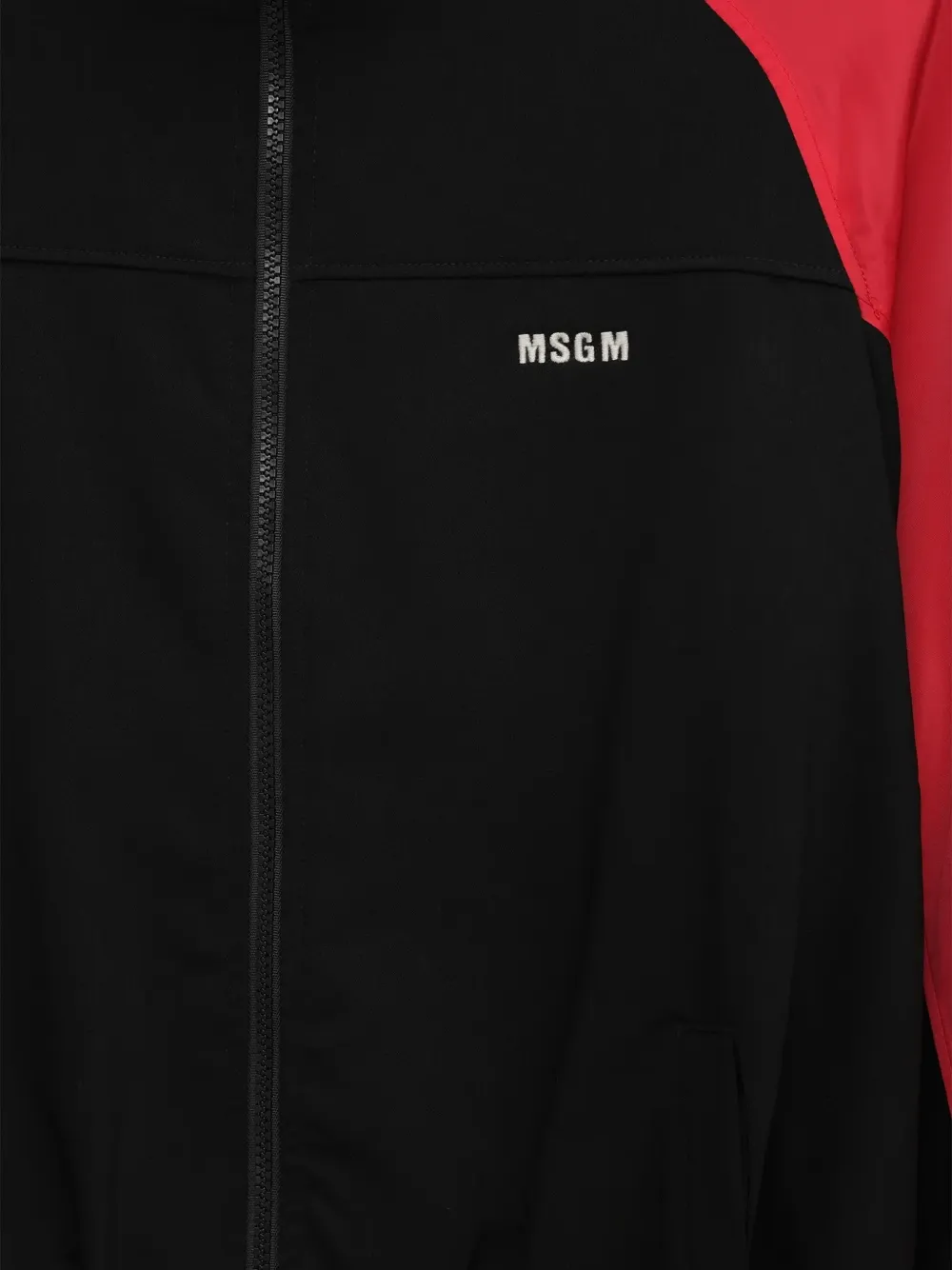 MSGM Kids Jack met logo en vlakken Zwart
