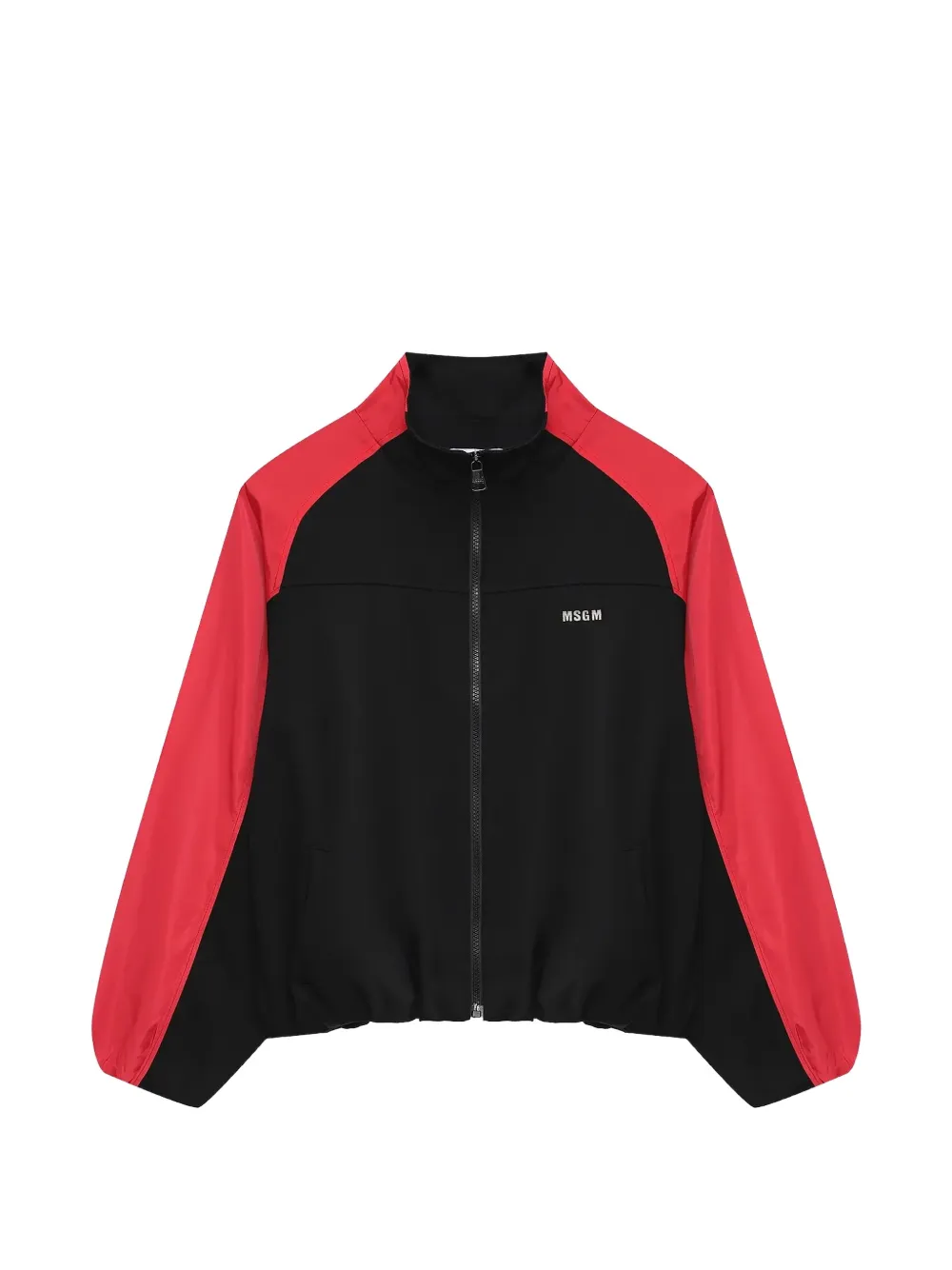 MSGM Kids Wattierte Jacke mit Logo - Schwarz