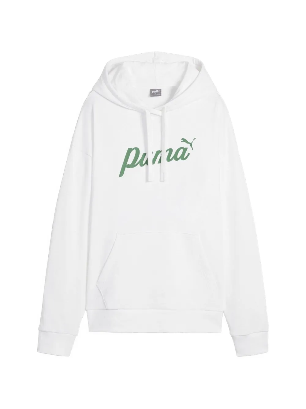PUMA Felpa con coulisse, logo e cappuccio - Bianco