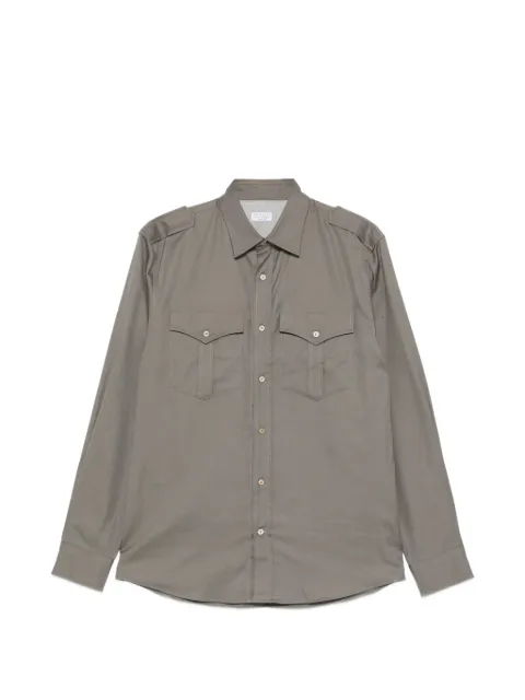 Brunello Cucinelli epaulette chest-pocket shirt