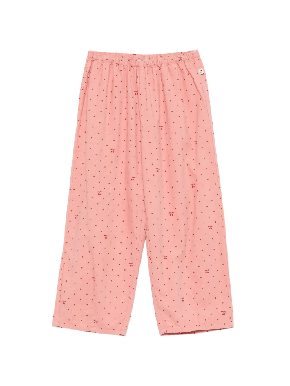 Konges Sløjd cherry-print corduroy trousers - Rosa