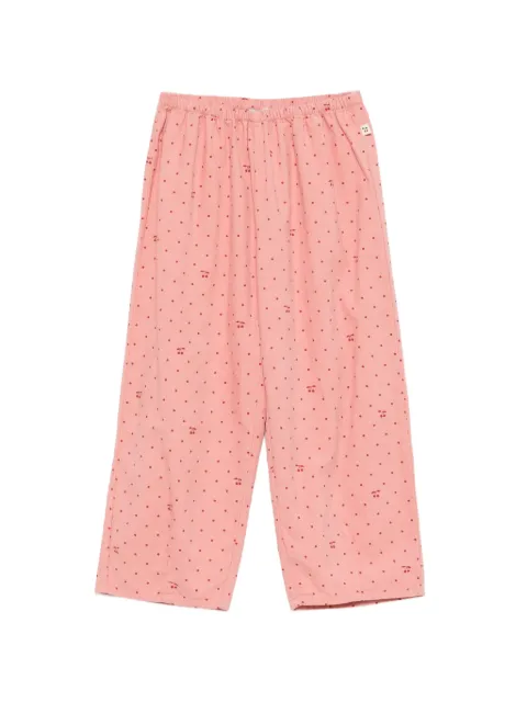 Konges Sløjd cherry-print corduroy trousers