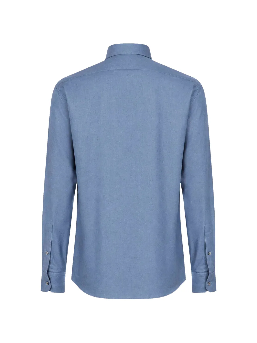 Zegna Overhemd met ronde zoom en semi-gespreide kraag Blauw