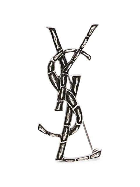 Saint Laurent Cassandre crocodile-effect brooch