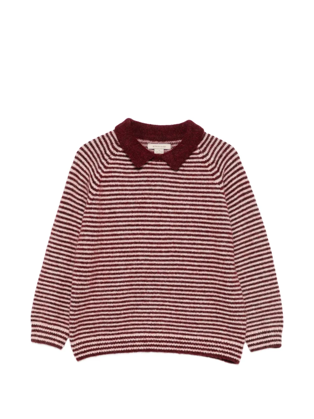 Konges Sløjd pull Pipo à col à rayures - Rouge Konges Sløjd pull Pipo à col à rayures - Rouge