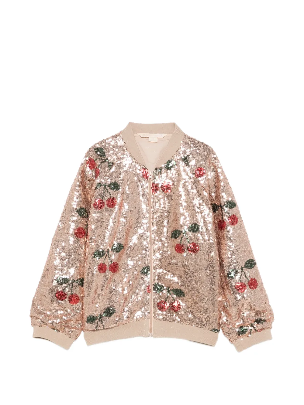 Konges Sløjd Jacke mit Pailletten und Kirschmotiv - Rosa