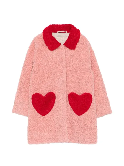Konges Sløjd heart-patch teddy jacket
