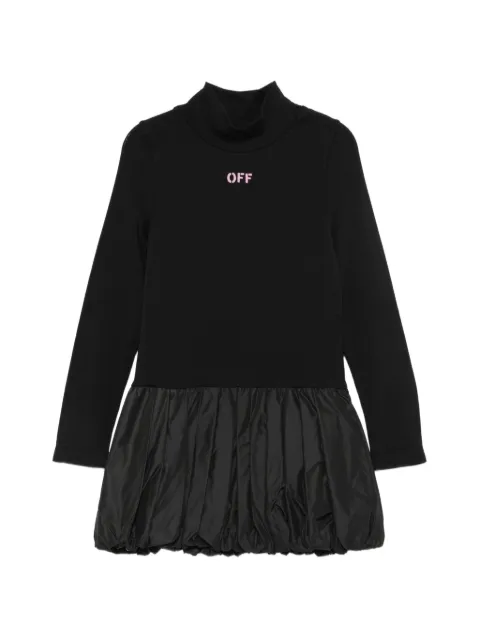 Off-White Kids logo-print bubble-hem dress