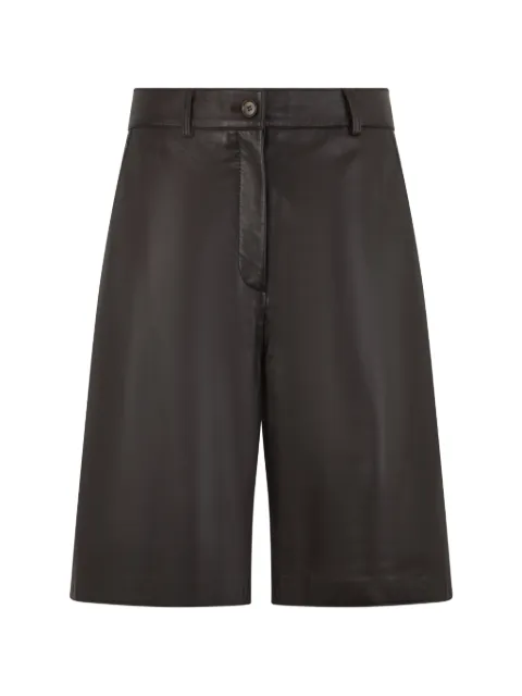 P.A.R.O.S.H. wide-leg leather shorts