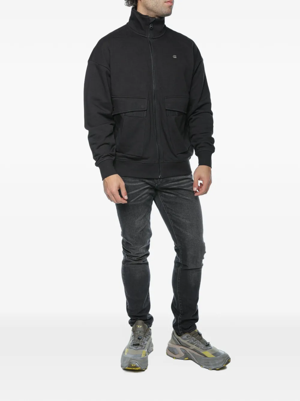 G-Star RAW Rovic sweater met rits Zwart