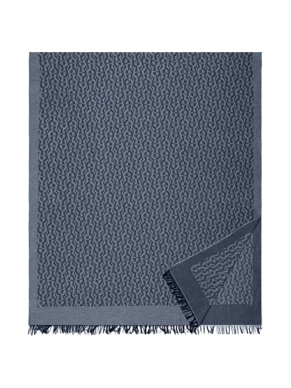 AIGNER Sjaal met monogramprint Blauw