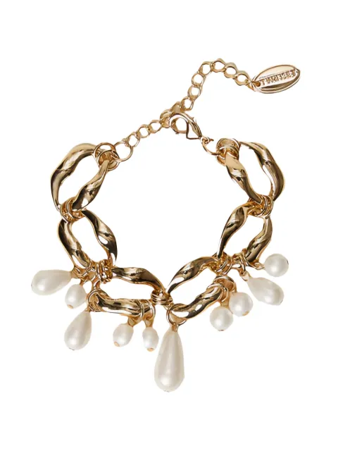 TWINSET pulsera de cadena con perlas