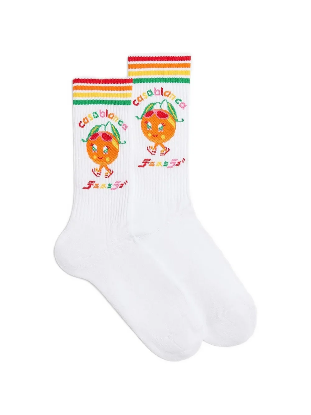 Casablanca Kawaii sokken met fruit-print Wit
