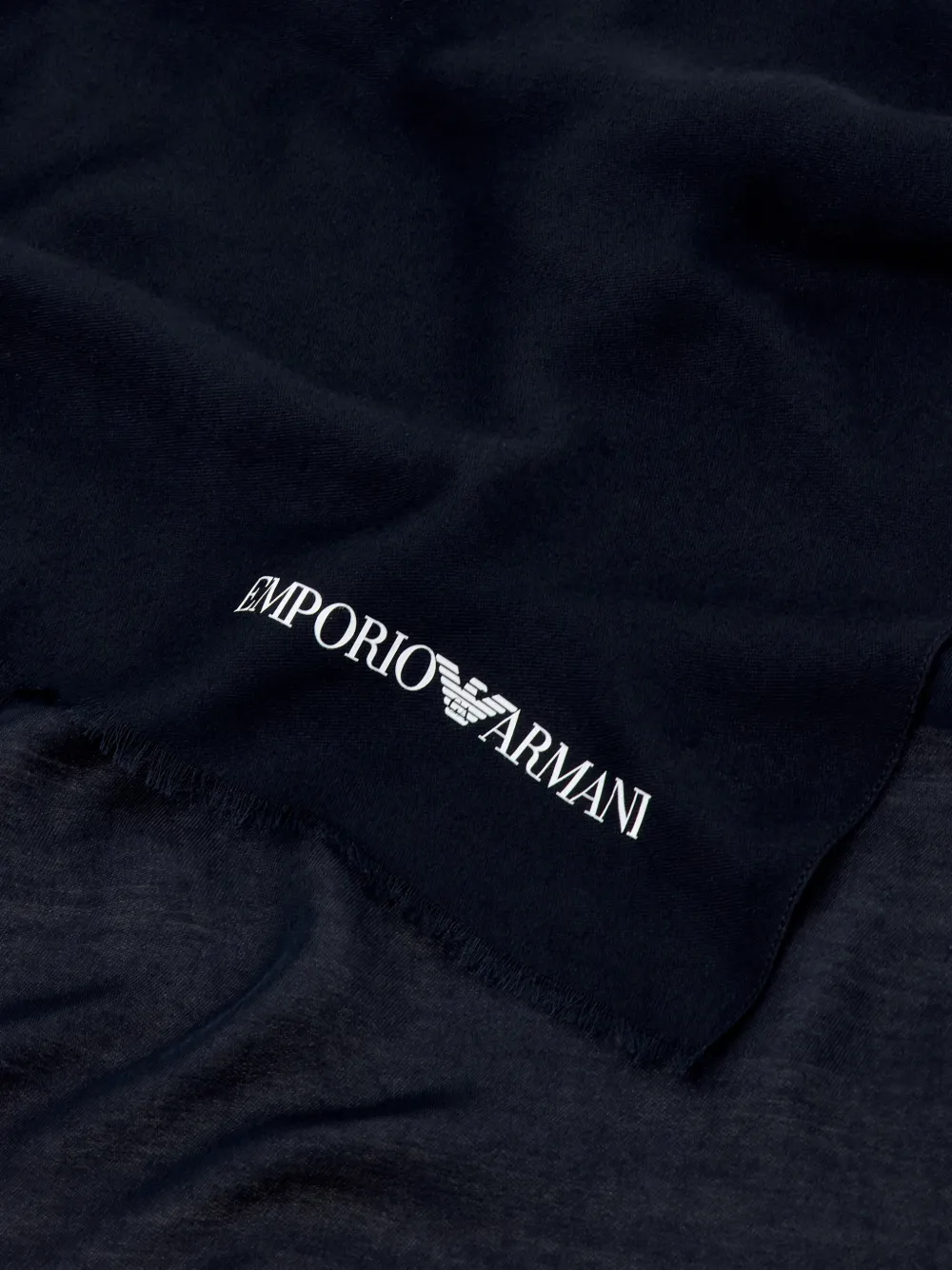 Emporio Armani Sjaal met logoprint Blauw