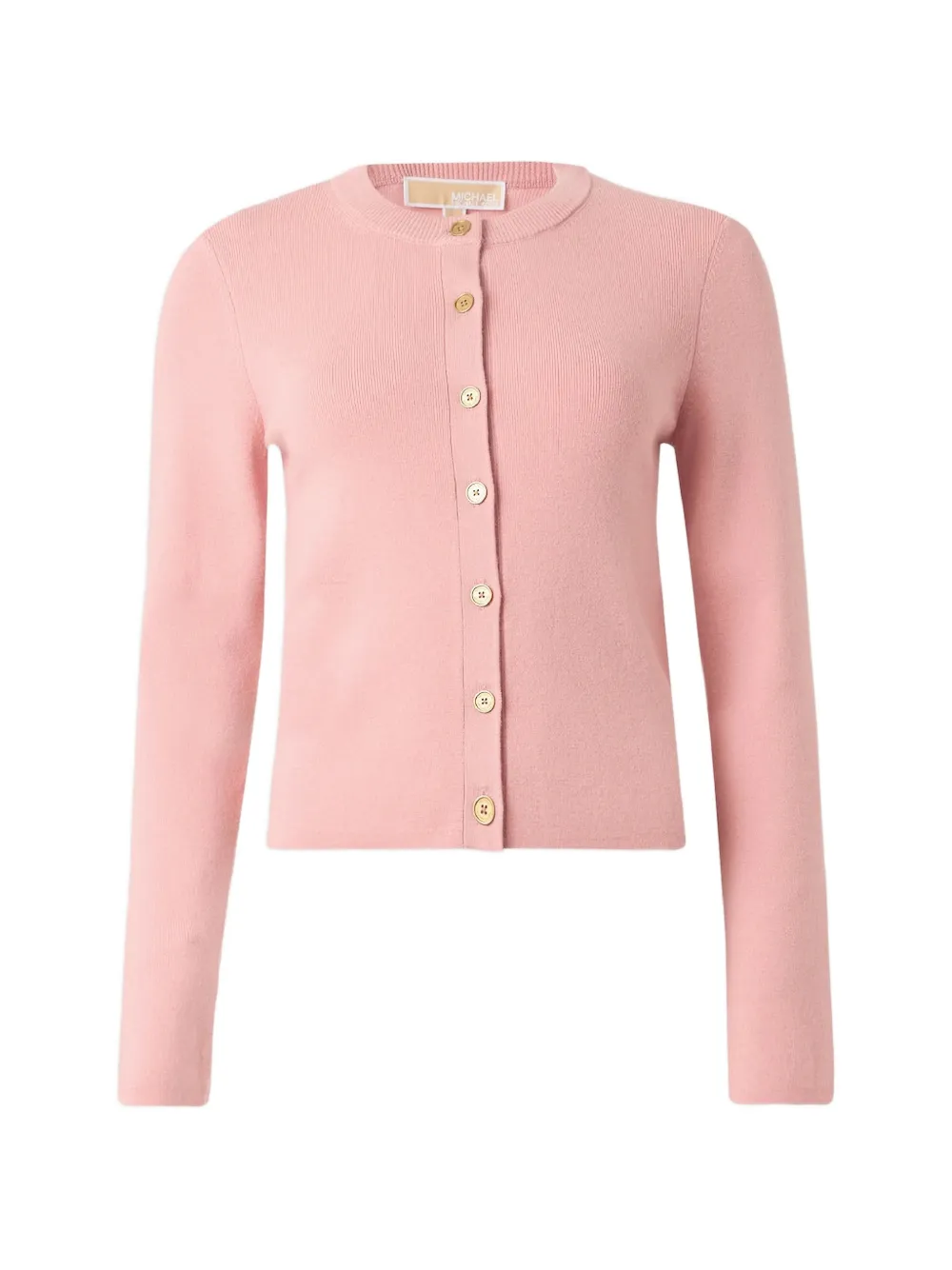 Michael Kors wool ribbed cardigan Roze