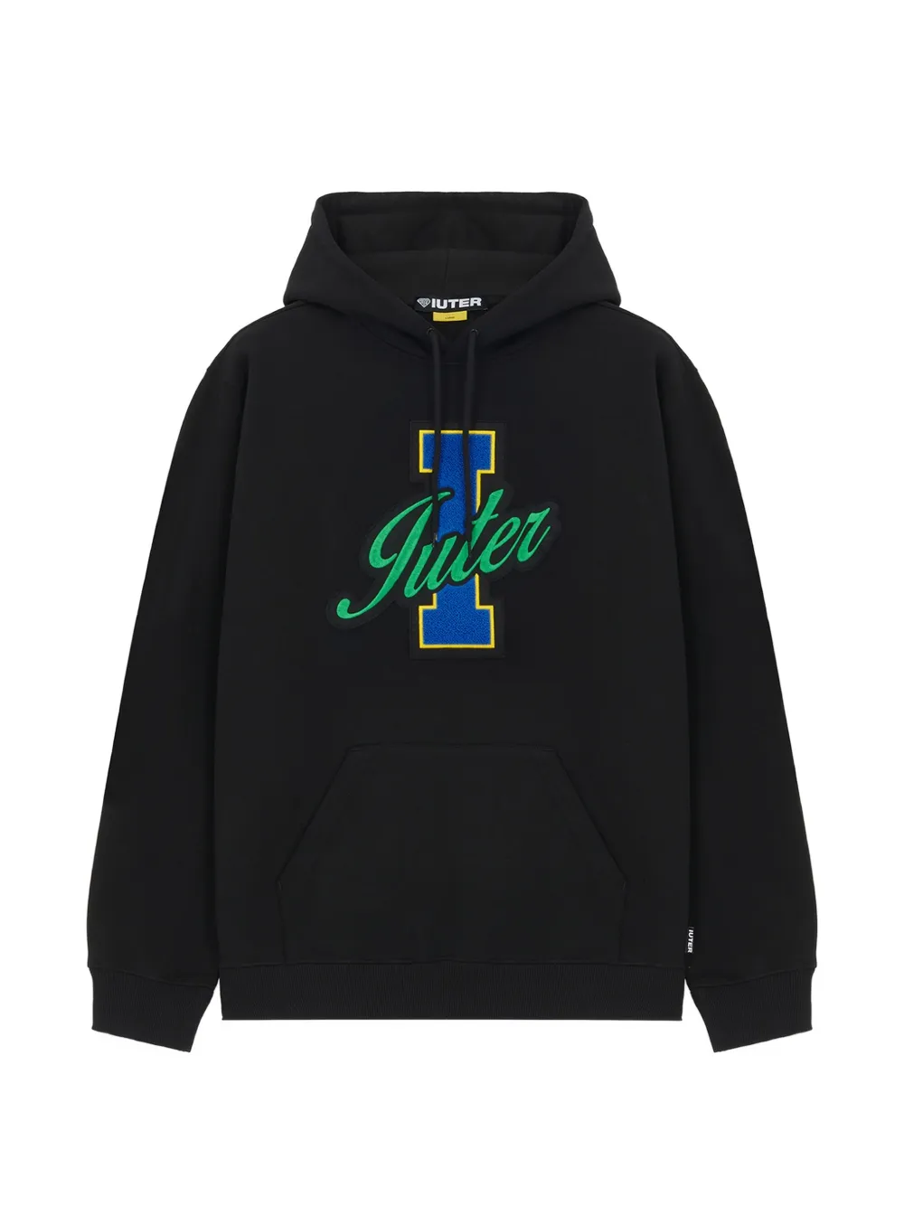 IUTER Legacy hoodie met logo-patch Zwart