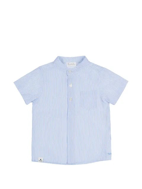 NANAN vertical-stripe short-sleeve shirt