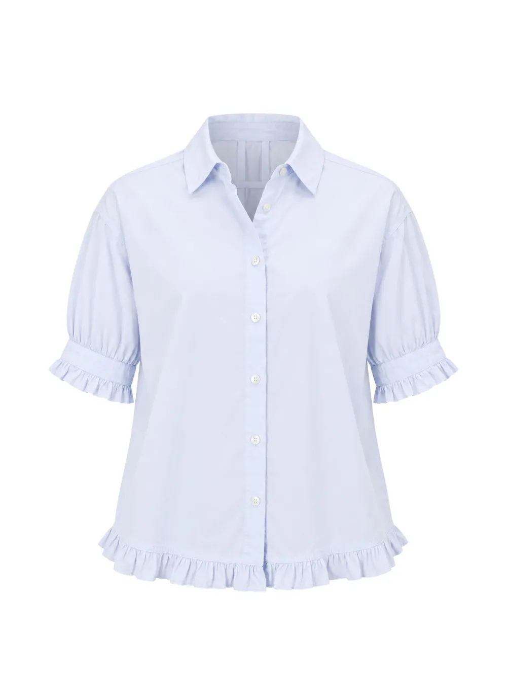 True Religion ruffle-trimmed puff-sleeve shirt