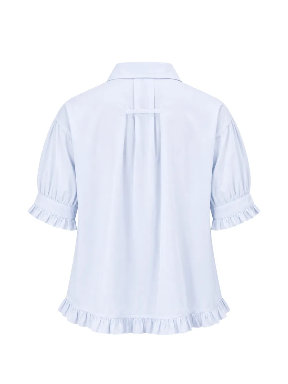 True Religion Blouse met pofmouwen en ruches Blauw