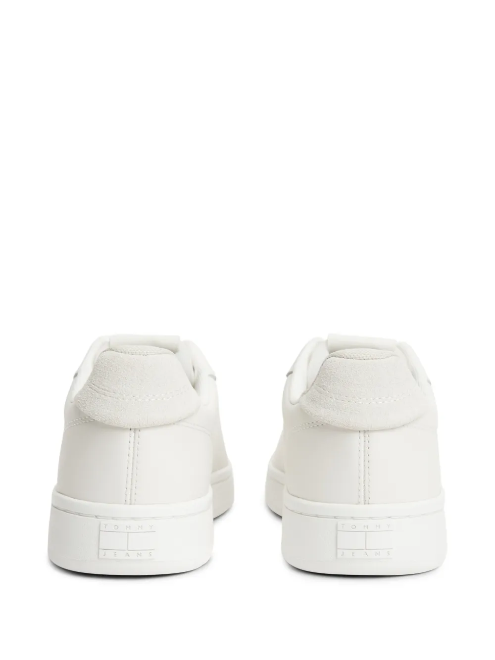 Tommy Hilfiger logo-patch leather sneakers Wit