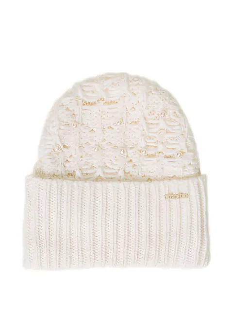 TWINSET bonnet en maille à perles
