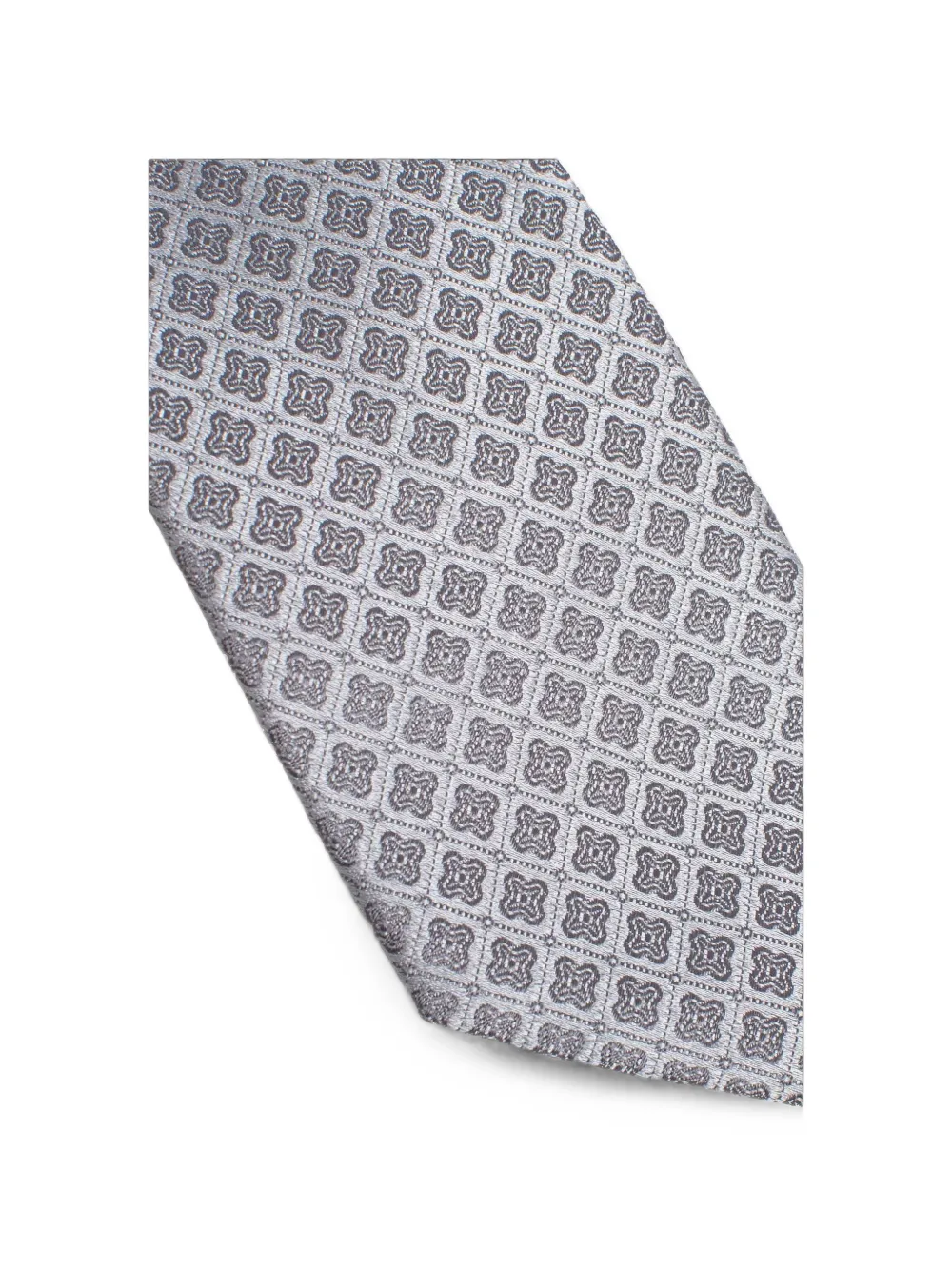 Tagliatore Zijden stropdas met geometrisch patroon Grijs