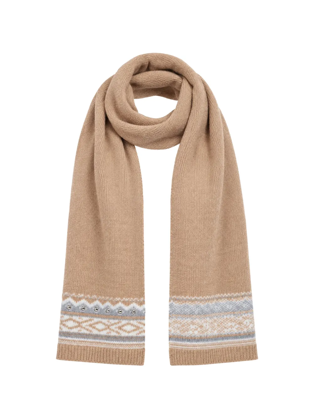LIU JO jacquard scarf with jewel embroidery · One Size