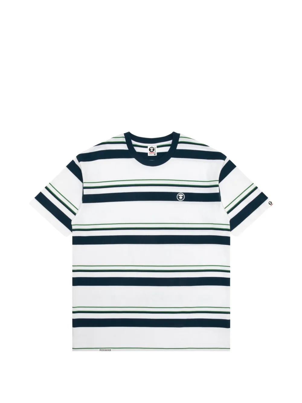 AAPE BY *A BATHING APE® Moonface striped T-shirt