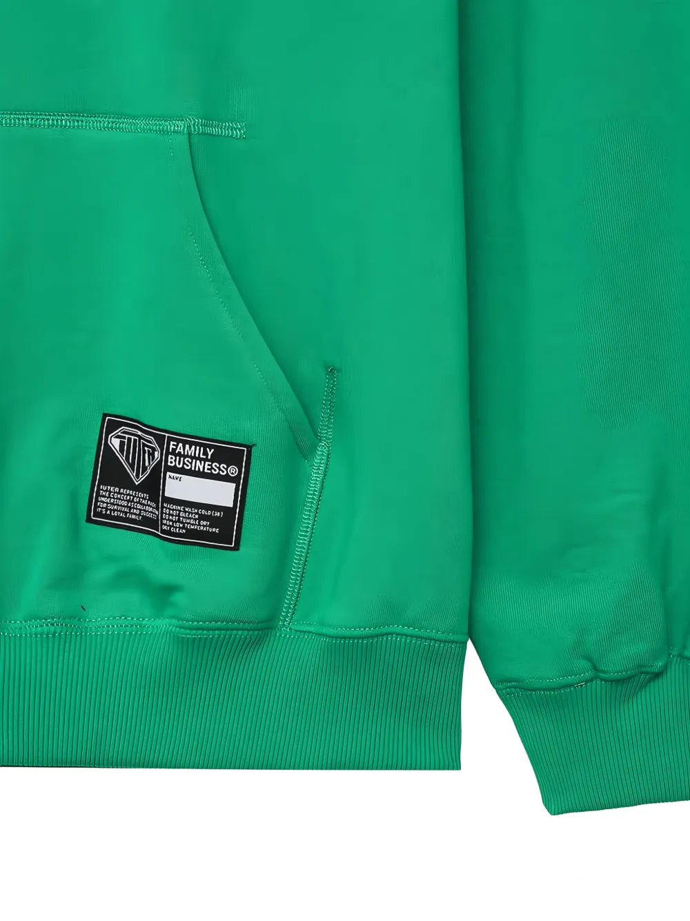 IUTER Family Business hoodie met logo-patch Groen