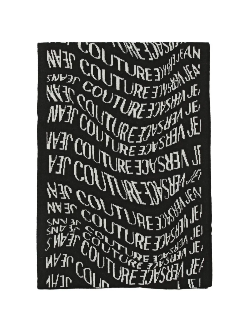 Versace Jeans Couture Gebreide sjaal met logo-patroon Zwart