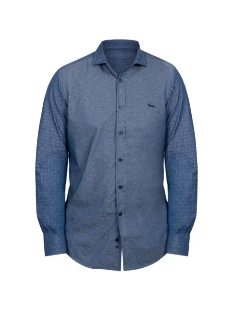 Harmont & Blaine Camisa com logo bordado e padronagem micro
