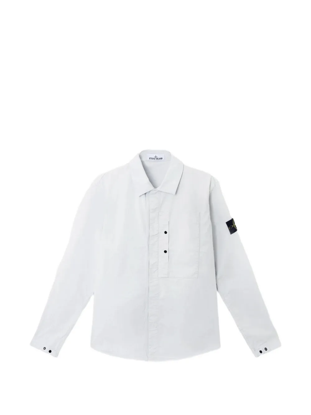 Stone Island logo-patch shirt jacket · S