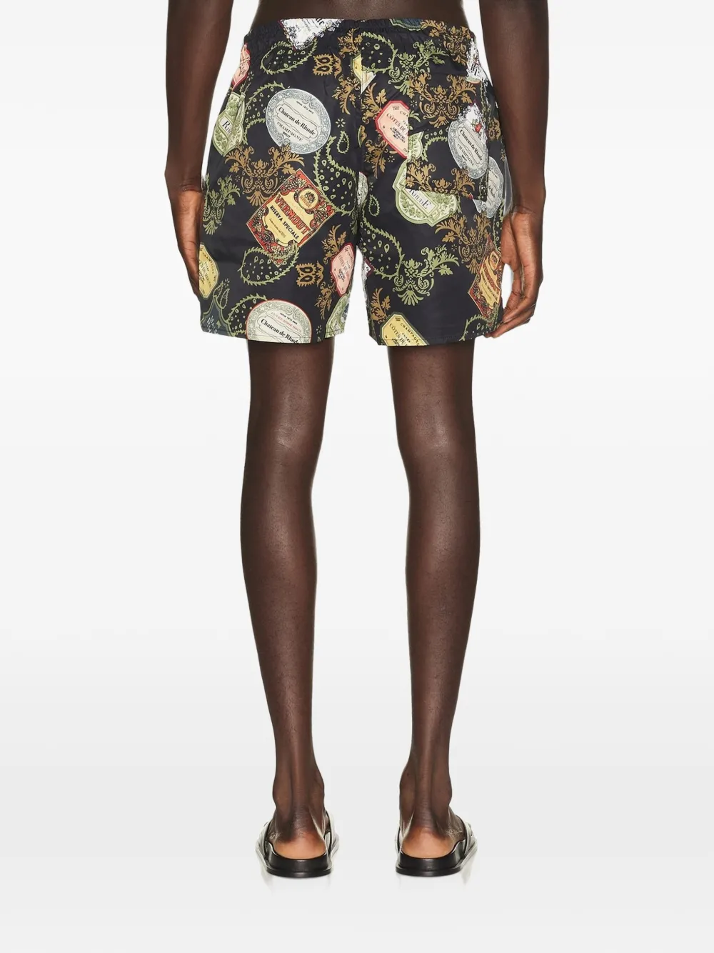 RHUDE Vin zwembroek met Bandana-print Zwart