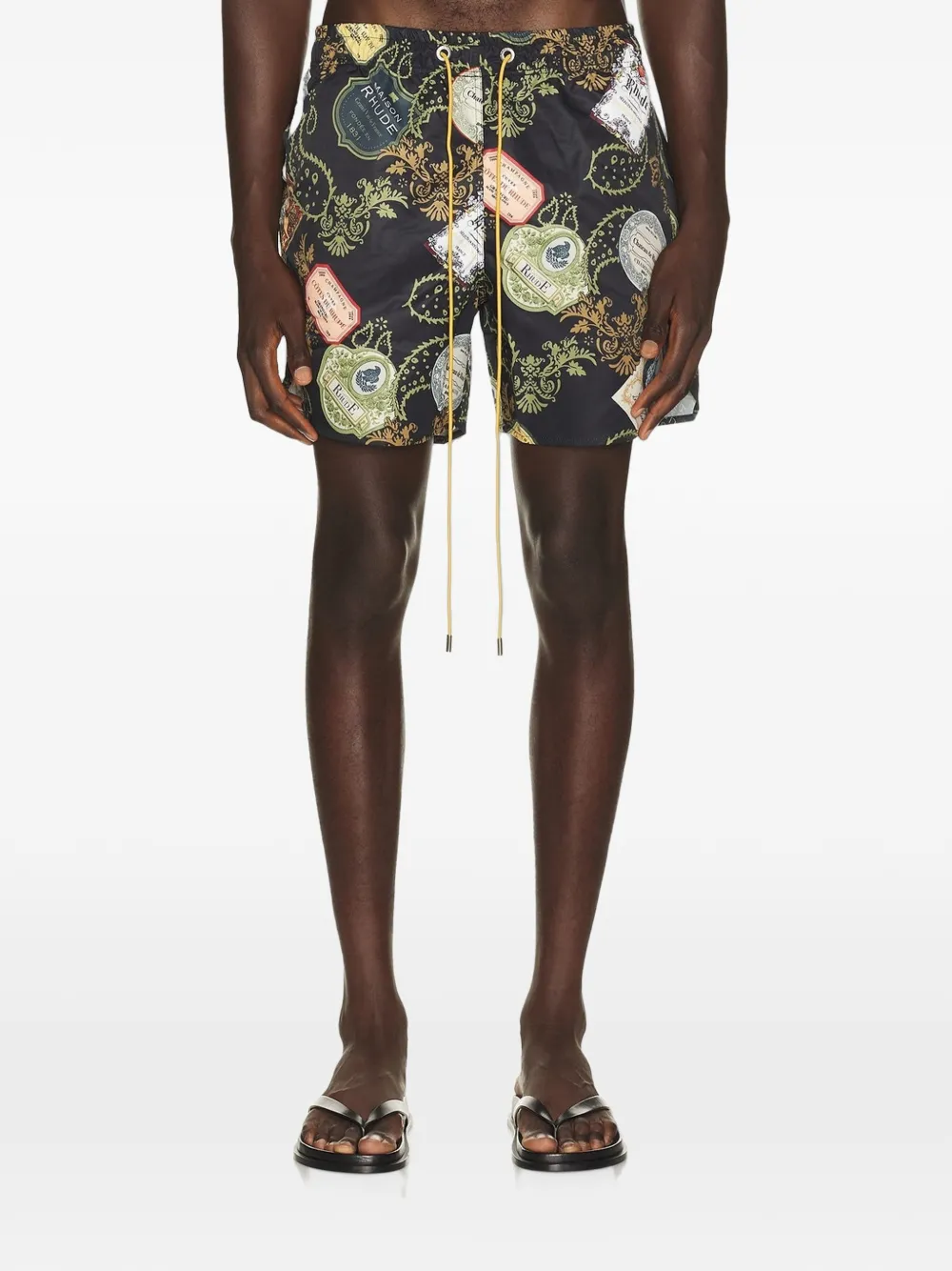RHUDE Vin zwembroek met Bandana-print Zwart