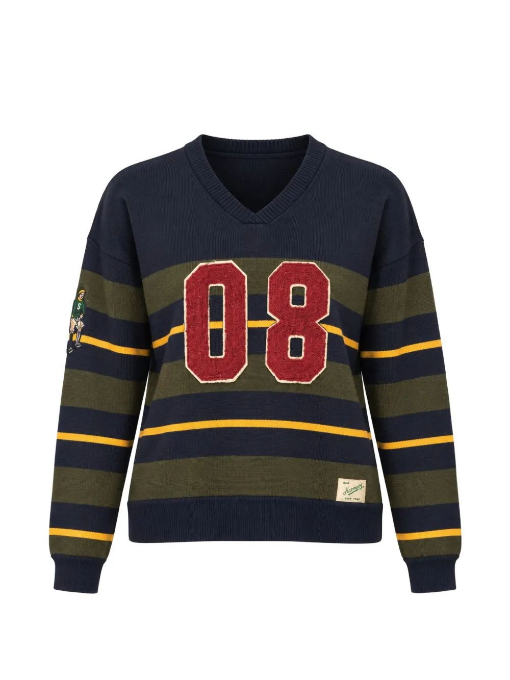 Sea Mina striped V-neck sweater · S