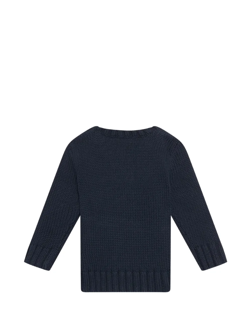 POLO RALPH LAUREN KIDS Trui met knoopsluiting op de schouder en vlag-intarsia Blauw