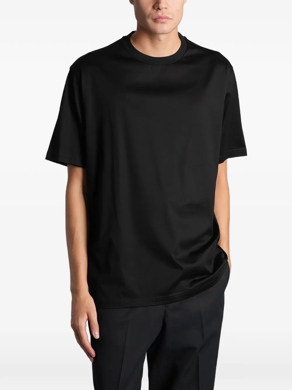 Low Brand t-shirt B240 à broderie florale - Noir