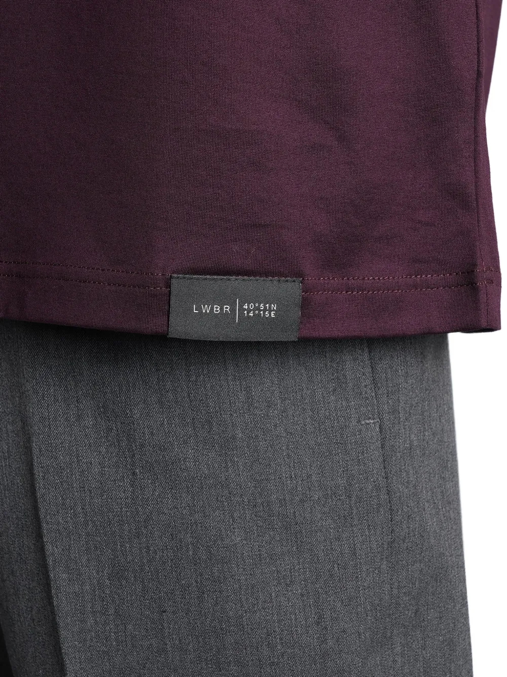 Low Brand B213 T-shirt met logopatch Paars