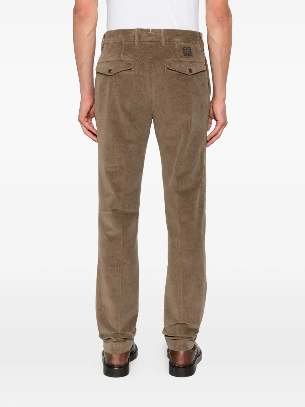 Incotex pleated corduroy trousers Bruin