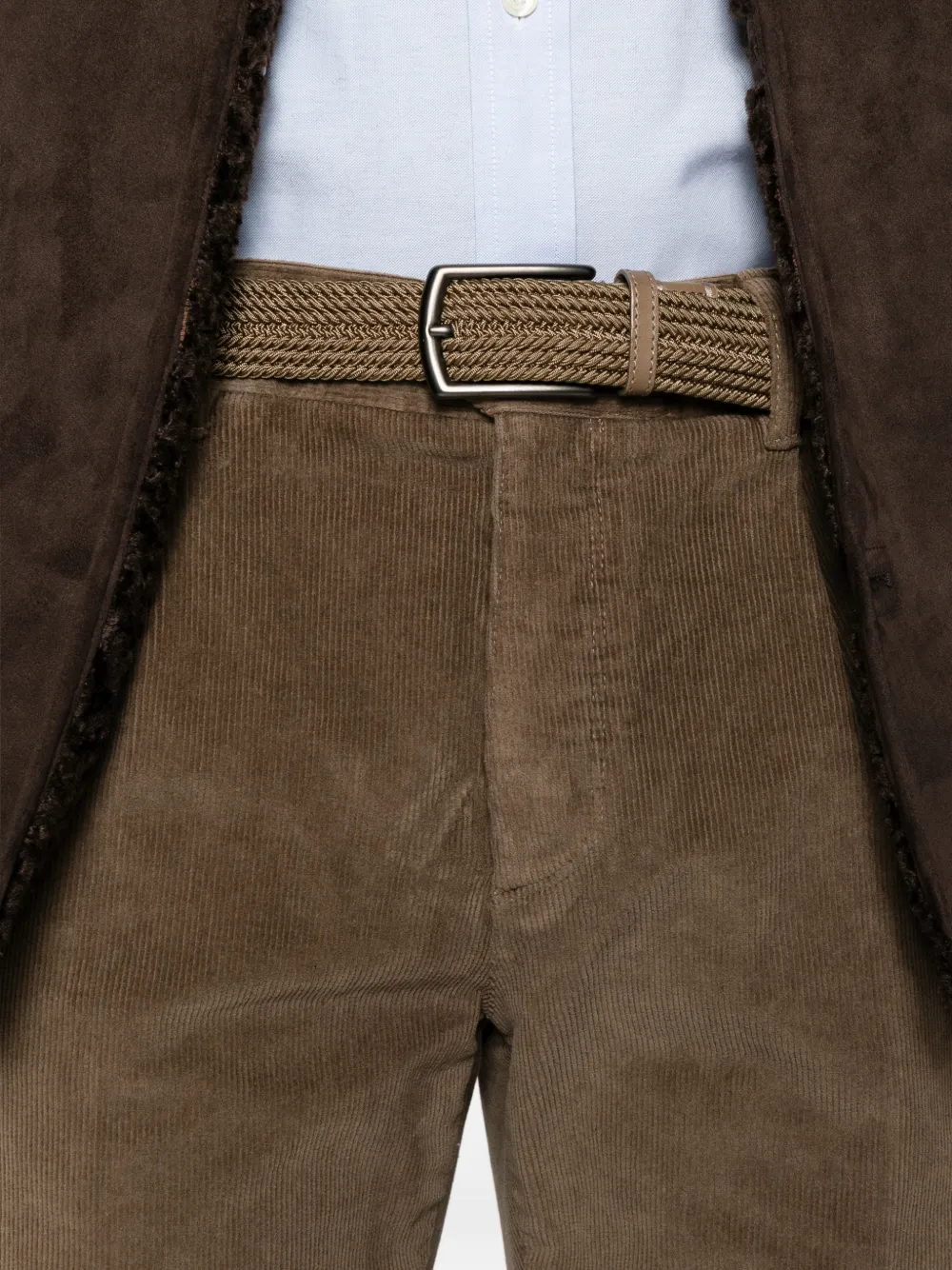 Incotex pleated corduroy trousers Bruin
