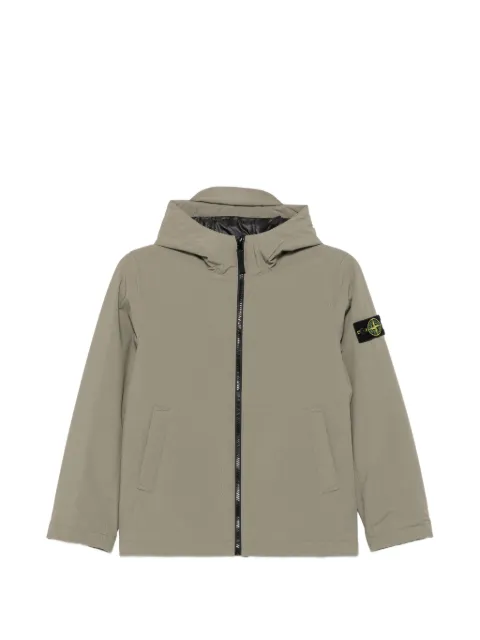 Stone Island Junior logo-patch hooded jacket
