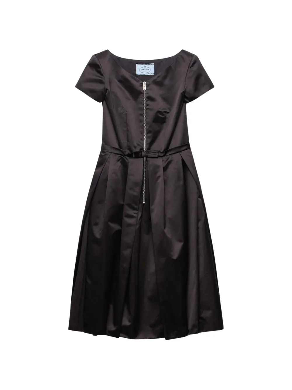 Prada robe duchesse en soie - Noir