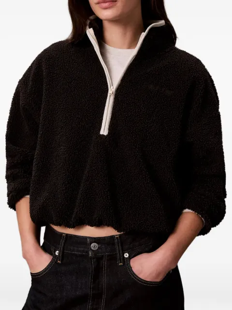 Calvin Klein teddy-texture quarter-zip sweater