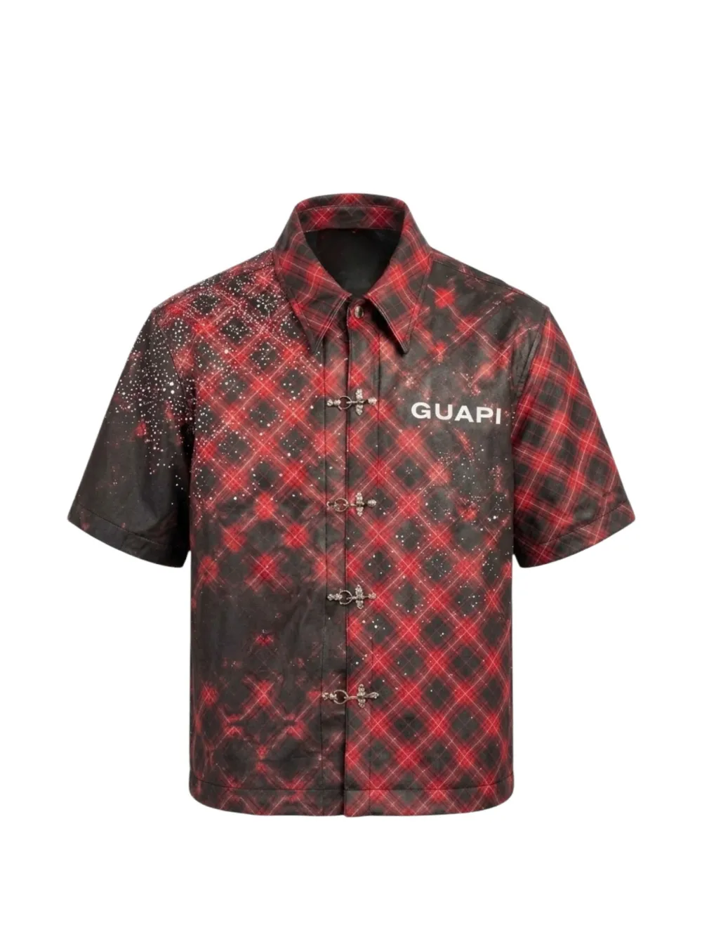 Guapi Vintage Inferno Leather Shirt In Rot