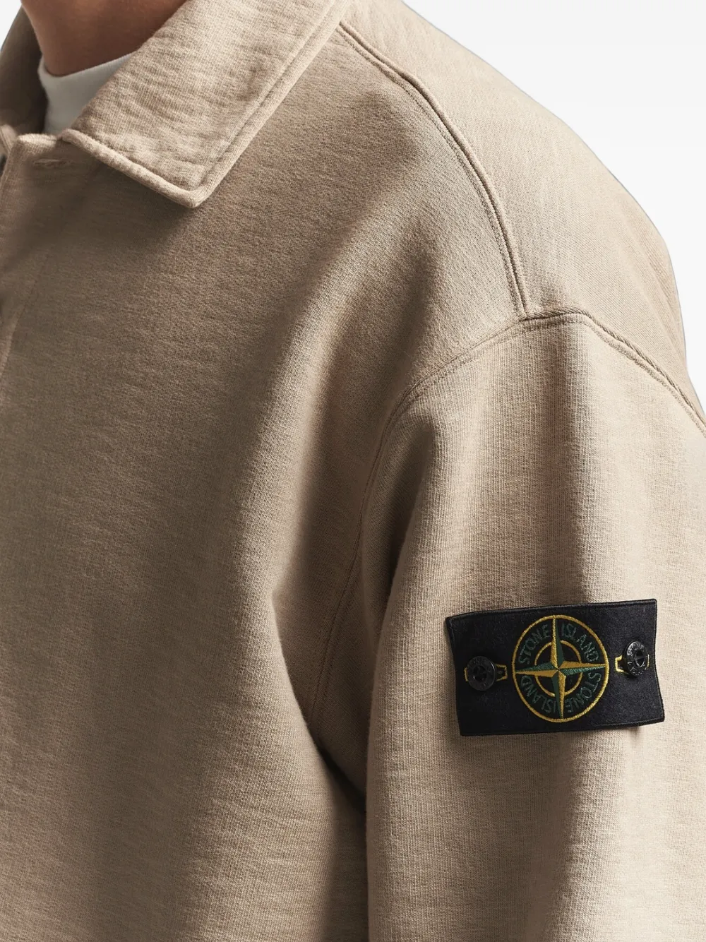 Stone Island Poloshirt met logopatch Beige