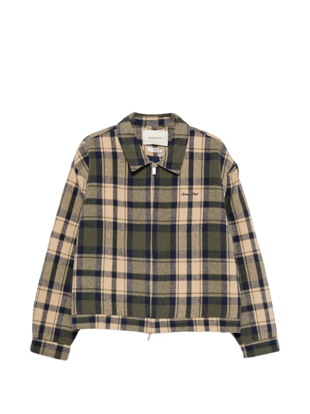 Bram’s Fruit check-pattern zip-up jacket | Neutrals | Image 1