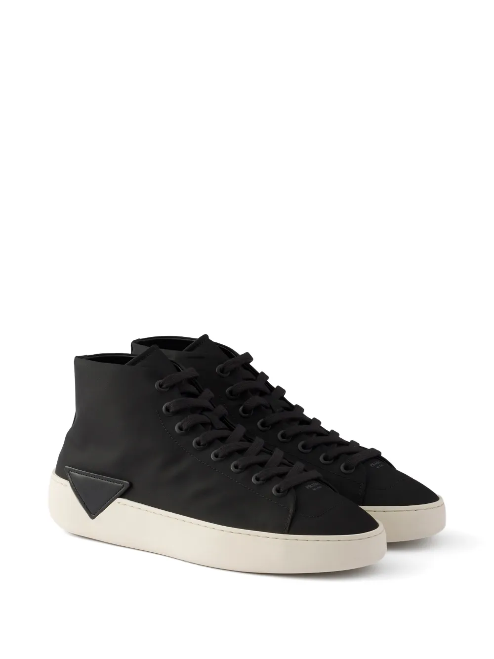 Prada Re-Nylon high-top sneakers Zwart