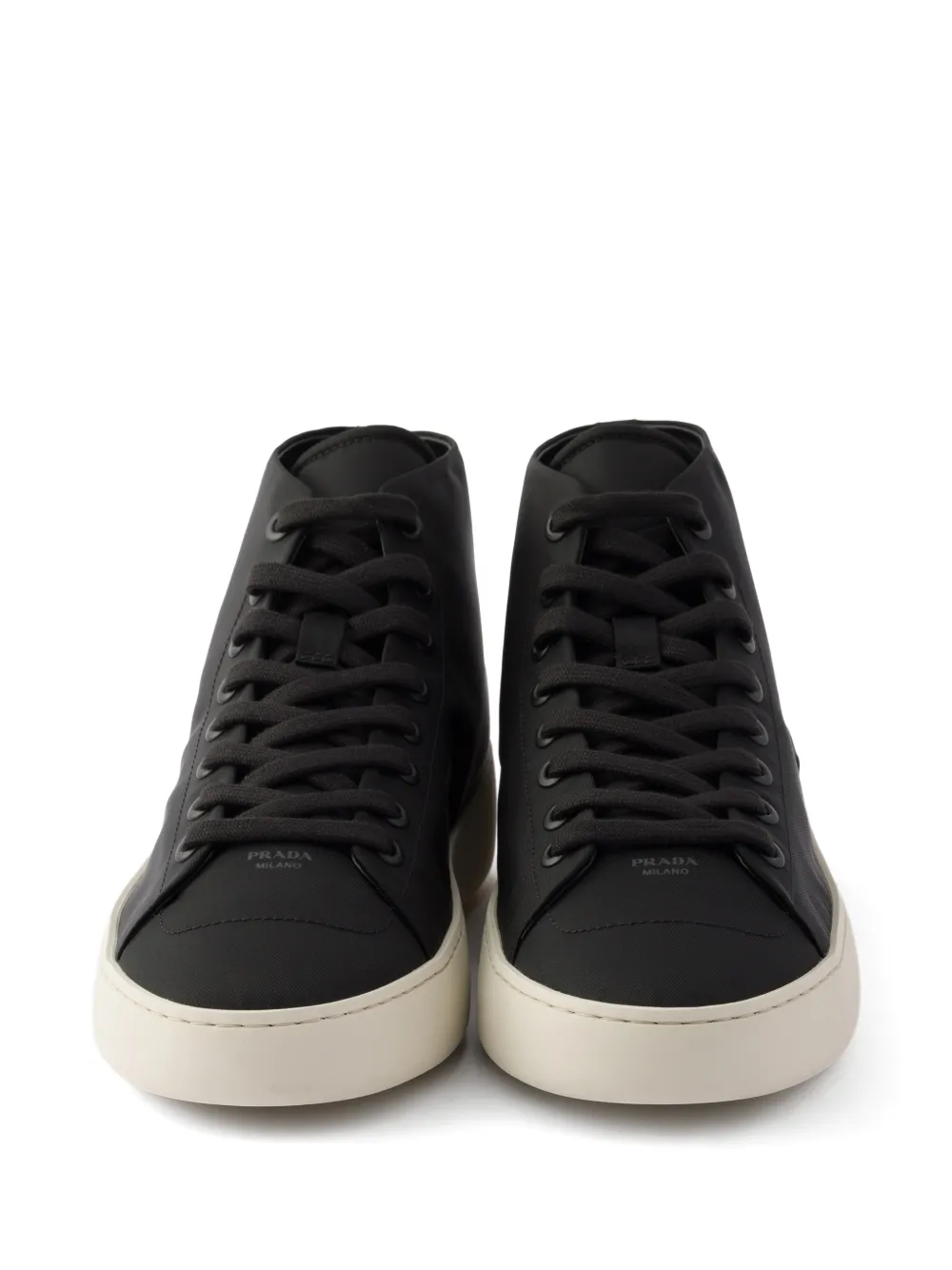 Prada Re-Nylon high-top sneakers Zwart